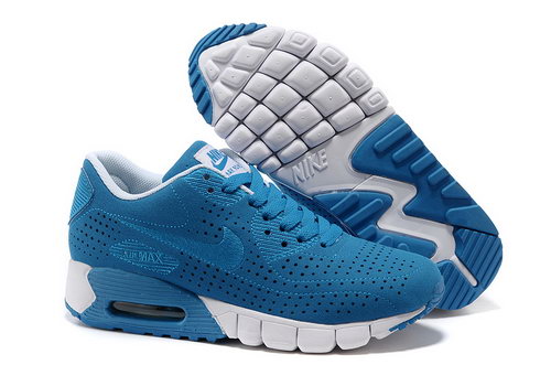 Air Max 90 Current Moire Women Blue White Running Shoes New Zealand